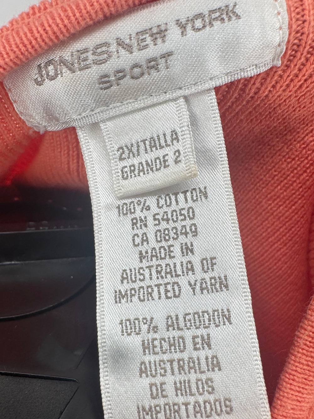 Jones New York Sport Coral Zip Cardigan 0090 - Picture 4 of 4